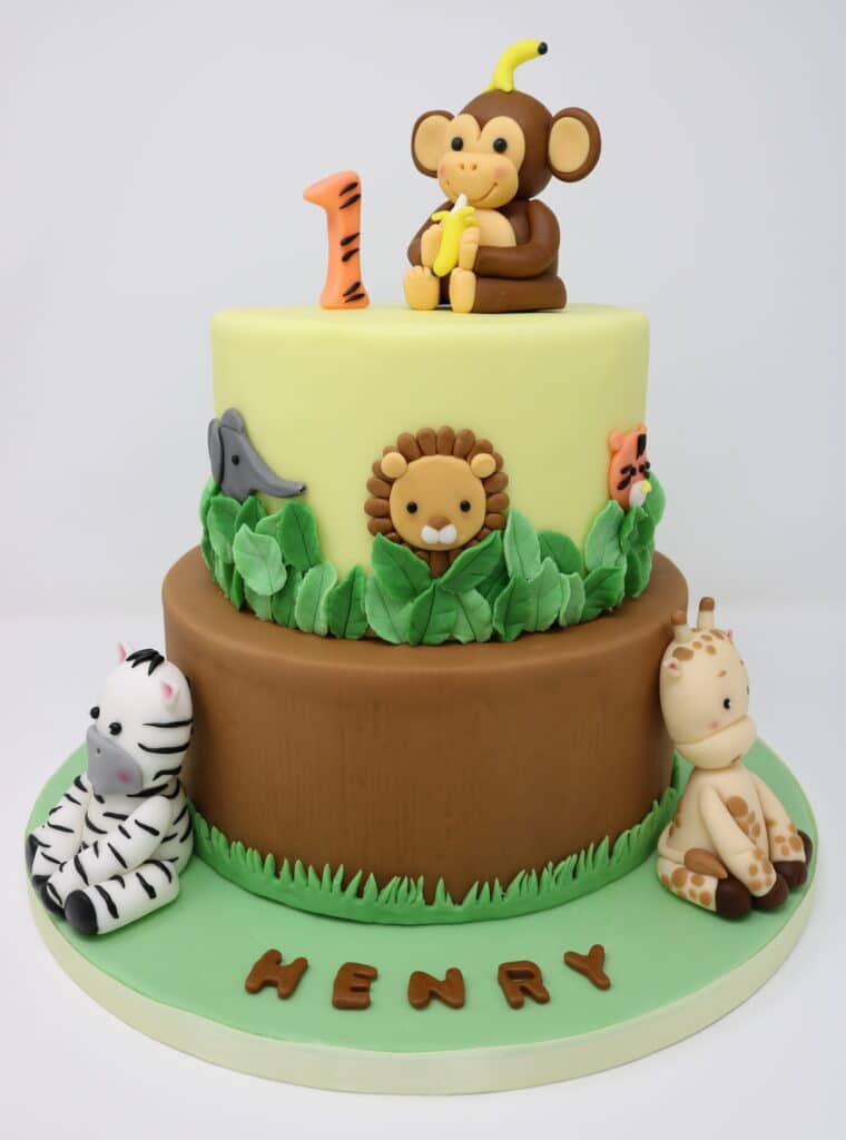 gateau anniversaire safari