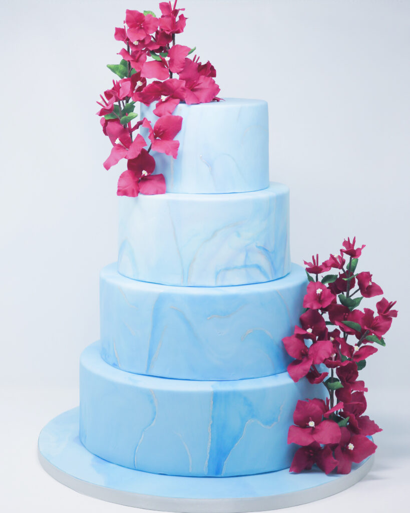 gateau de mariage bougainvillier